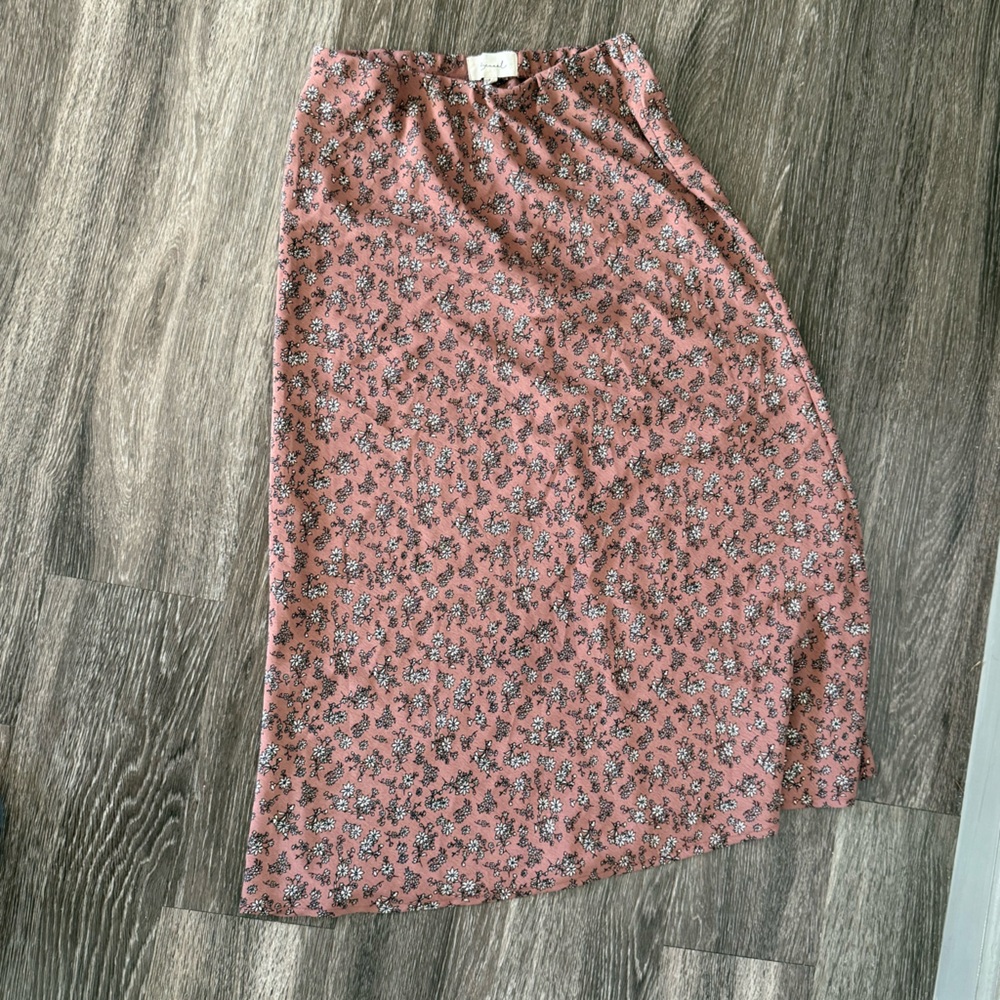 Floral Pink Midi Skirt